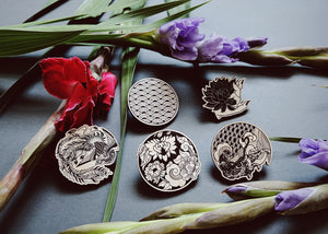 Wooden Brooches