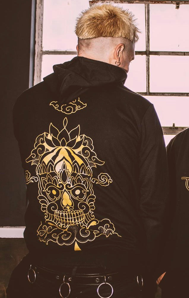 Japanese Skull Hoodie-Organic cotton